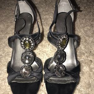 Nine West pumps black and silver designs Size 8M